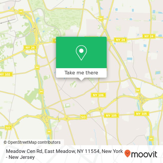 Meadow Cen Rd, East Meadow, NY 11554 map