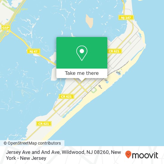 Mapa de Jersey Ave and And Ave, Wildwood, NJ 08260