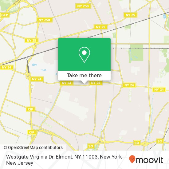 Westgate Virginia Dr, Elmont, NY 11003 map