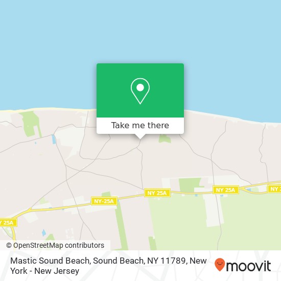 Mapa de Mastic Sound Beach, Sound Beach, NY 11789