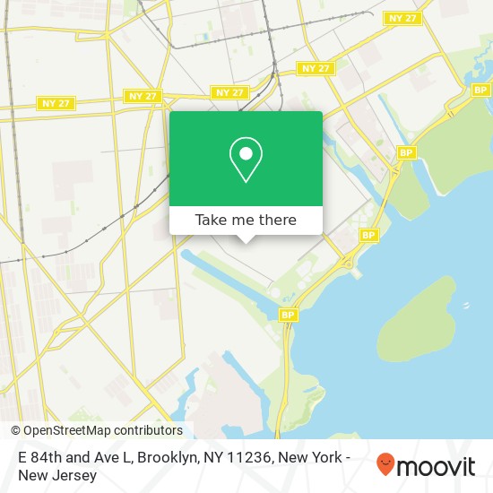 Mapa de E 84th and Ave L, Brooklyn, NY 11236