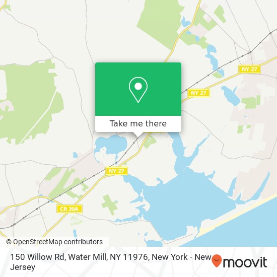 Mapa de 150 Willow Rd, Water Mill, NY 11976