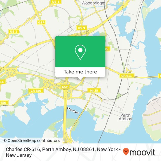 Charles CR-616, Perth Amboy, NJ 08861 map