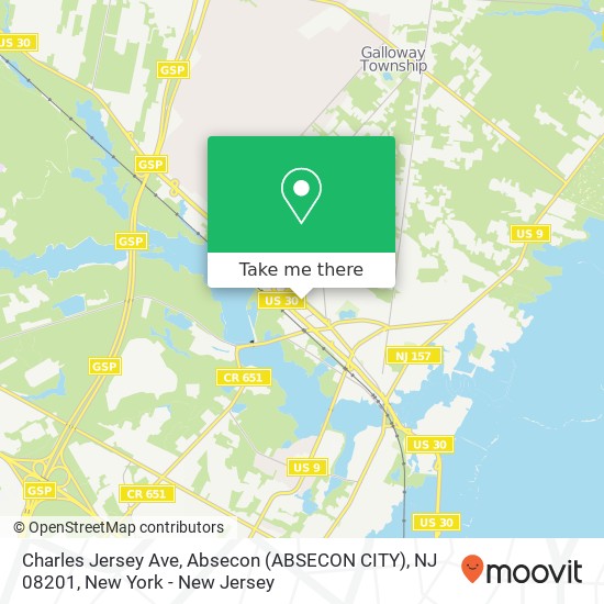 Charles Jersey Ave, Absecon (ABSECON CITY), NJ 08201 map