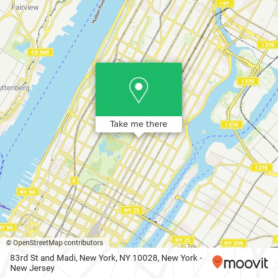 Mapa de 83rd St and Madi, New York, NY 10028