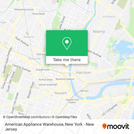 American Appliance Warehouse map