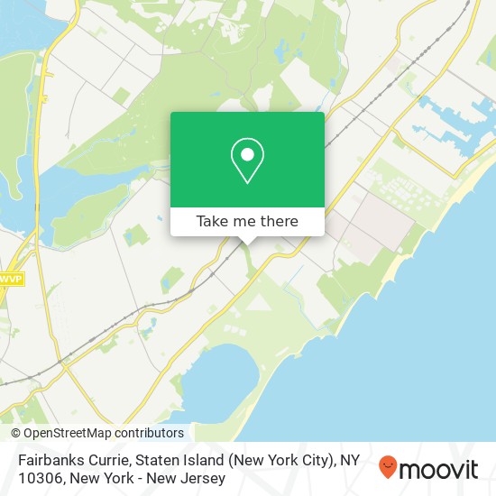 Mapa de Fairbanks Currie, Staten Island (New York City), NY 10306