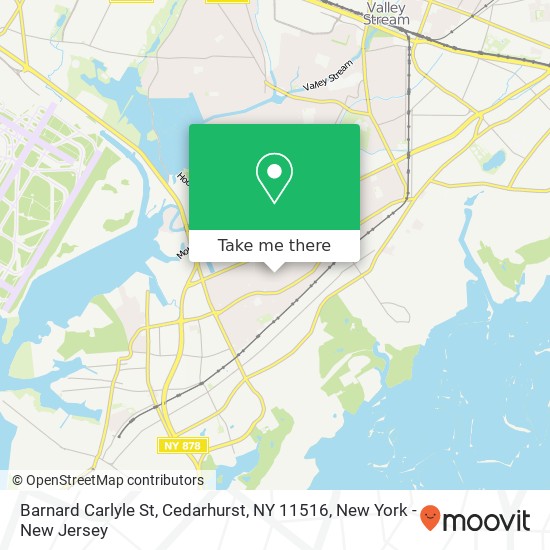 Mapa de Barnard Carlyle St, Cedarhurst, NY 11516