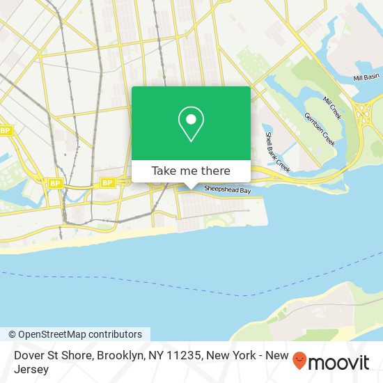 Mapa de Dover St Shore, Brooklyn, NY 11235