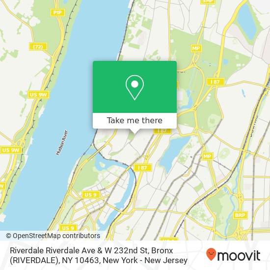 Riverdale Riverdale Ave & W 232nd St, Bronx (RIVERDALE), NY 10463 map