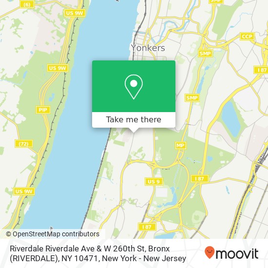 Riverdale Riverdale Ave & W 260th St, Bronx (RIVERDALE), NY 10471 map
