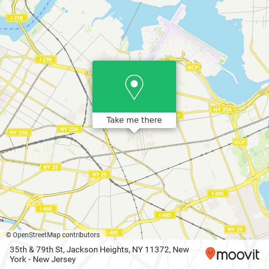 Mapa de 35th & 79th St, Jackson Heights, NY 11372