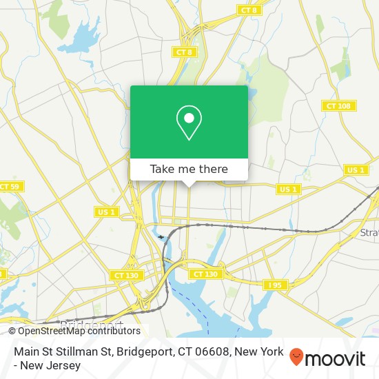 Mapa de Main St Stillman St, Bridgeport, CT 06608