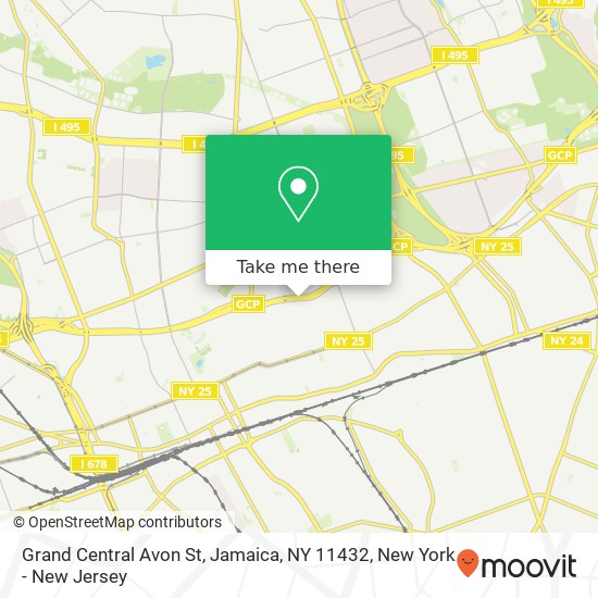 Mapa de Grand Central Avon St, Jamaica, NY 11432