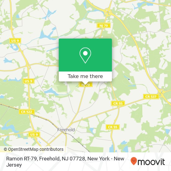 Mapa de Ramon RT-79, Freehold, NJ 07728