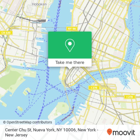 Mapa de Center Chu St, Nueva York, NY 10006