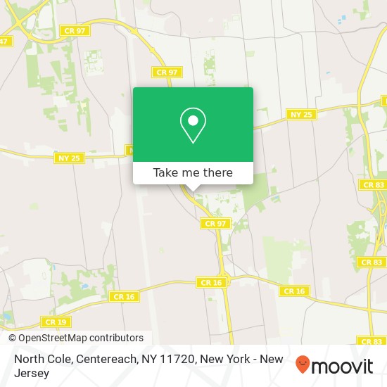 Mapa de North Cole, Centereach, NY 11720