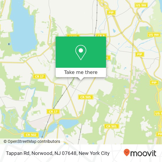 Mapa de Tappan Rd, Norwood, NJ 07648