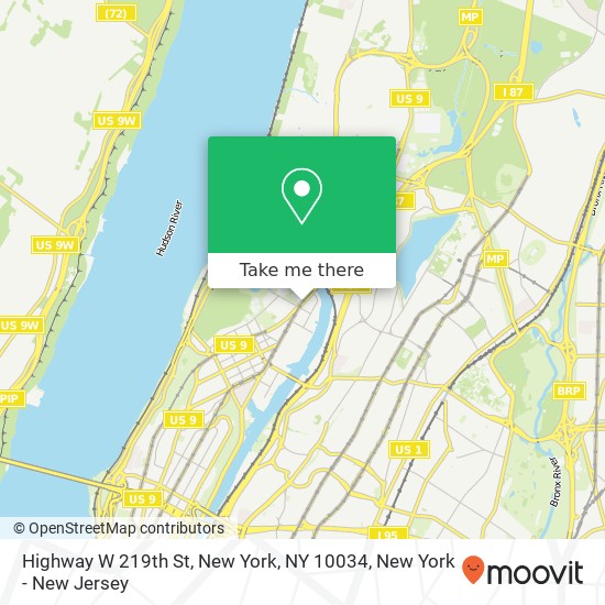 Highway  W 219th St, New York, NY 10034 map