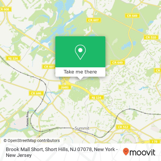 Mapa de Brook Mall Short, Short Hills, NJ 07078