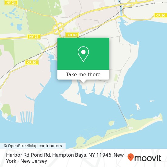 Mapa de Harbor Rd Pond Rd, Hampton Bays, NY 11946