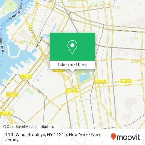 Mapa de 11th Wind, Brooklyn, NY 11215