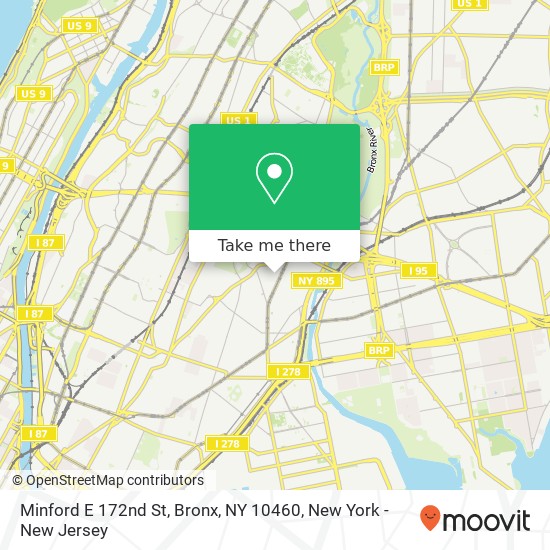 Mapa de Minford E 172nd St, Bronx, NY 10460