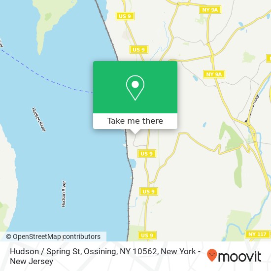 Mapa de Hudson / Spring St, Ossining, NY 10562
