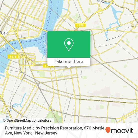 Mapa de Furniture Medic by Precision Restoration, 670 Myrtle Ave