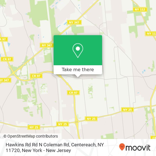 Hawkins Rd Rd N Coleman Rd, Centereach, NY 11720 map