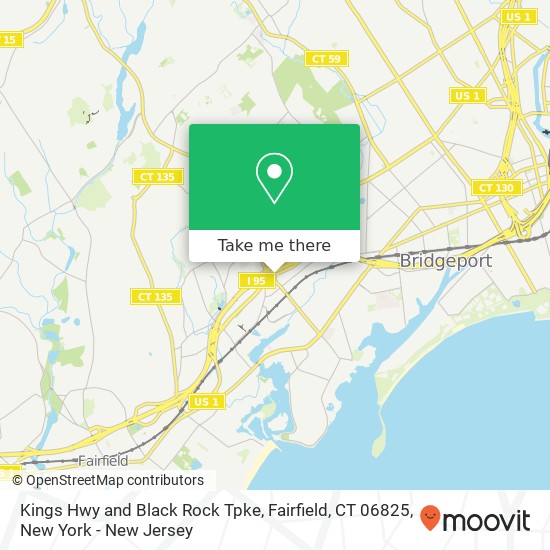 Mapa de Kings Hwy and Black Rock Tpke, Fairfield, CT 06825