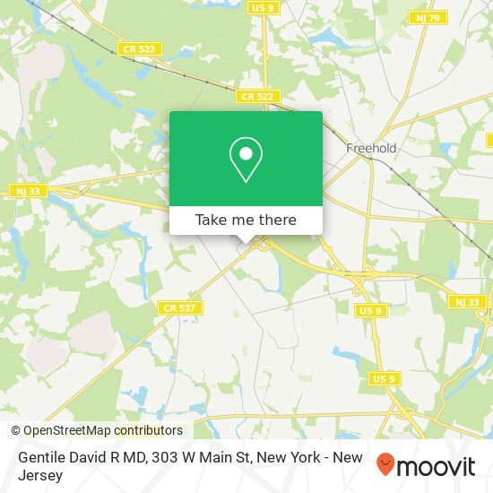 Mapa de Gentile David R MD, 303 W Main St