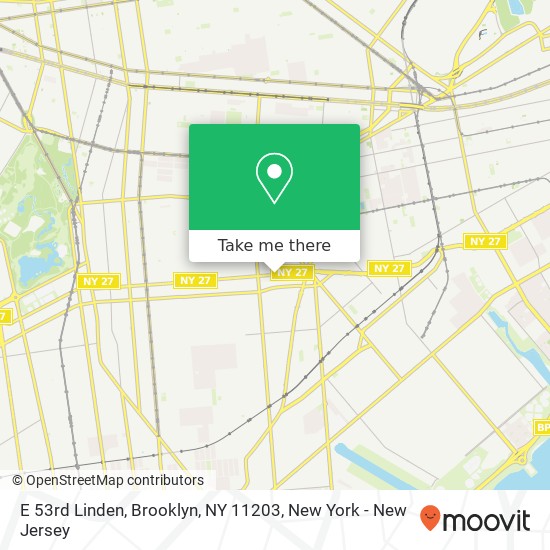 Mapa de E 53rd Linden, Brooklyn, NY 11203