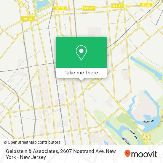 Mapa de Gelbstein & Associates, 2607 Nostrand Ave