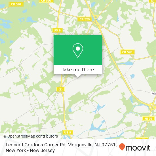 Leonard Gordons Corner Rd, Morganville, NJ 07751 map