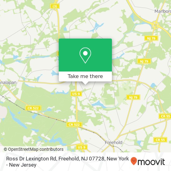 Ross Dr Lexington Rd, Freehold, NJ 07728 map