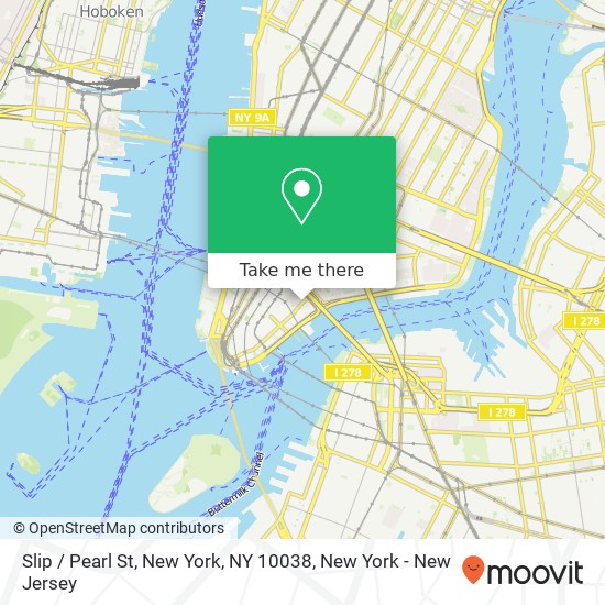 Mapa de Slip / Pearl St, New York, NY 10038