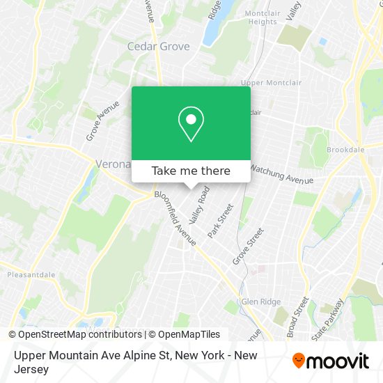 Mapa de Upper Mountain Ave Alpine St