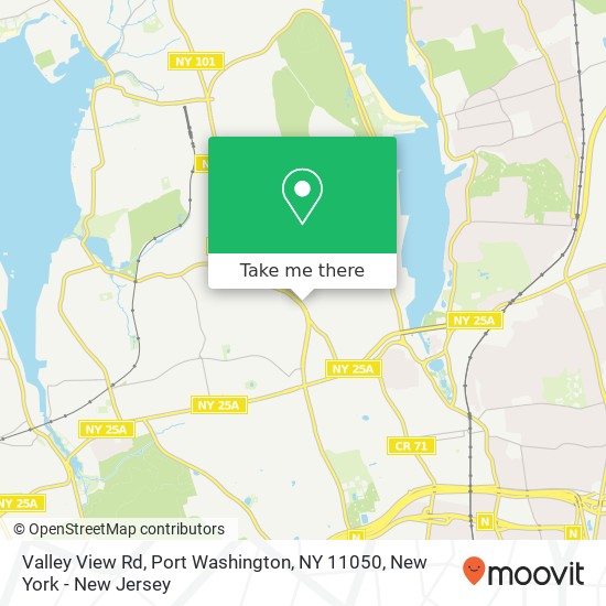 Mapa de Valley View Rd, Port Washington, NY 11050