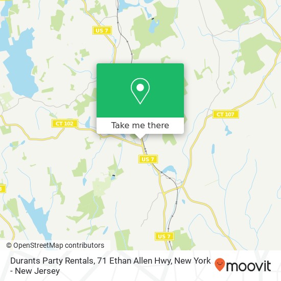 Mapa de Durants Party Rentals, 71 Ethan Allen Hwy