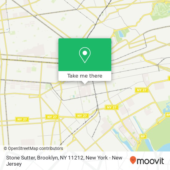 Mapa de Stone Sutter, Brooklyn, NY 11212