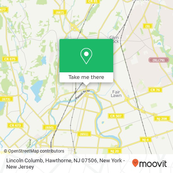 Lincoln Columb, Hawthorne, NJ 07506 map