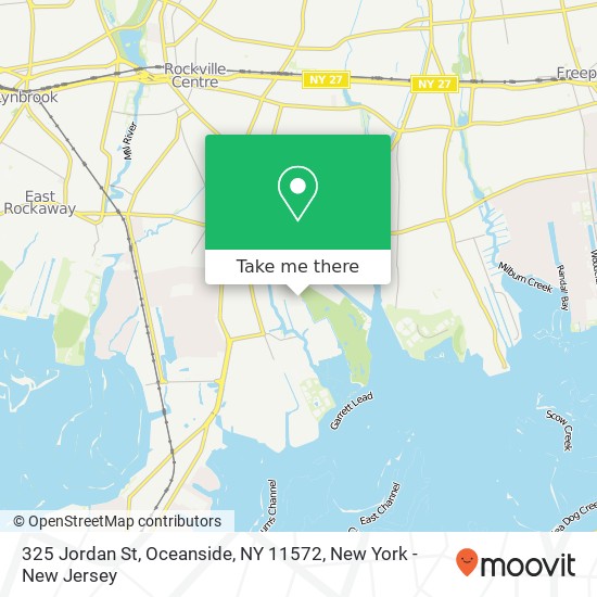 Mapa de 325 Jordan St, Oceanside, NY 11572