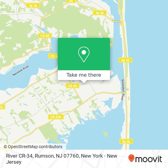 Mapa de River CR-34, Rumson, NJ 07760