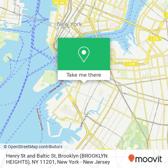 Mapa de Henry St and Baltic St, Brooklyn (BROOKLYN HEIGHTS), NY 11201