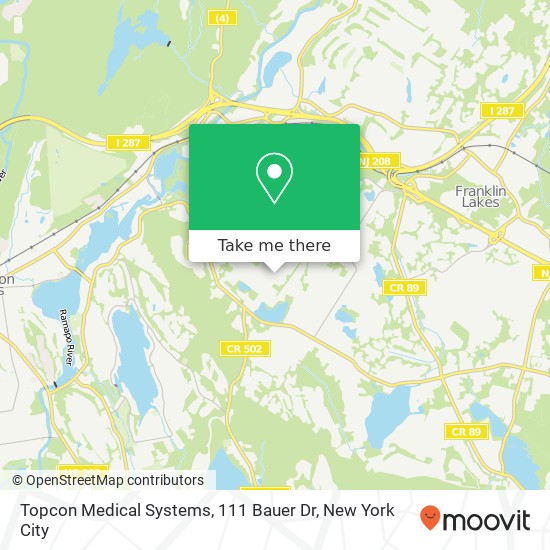 Topcon Medical Systems, 111 Bauer Dr map