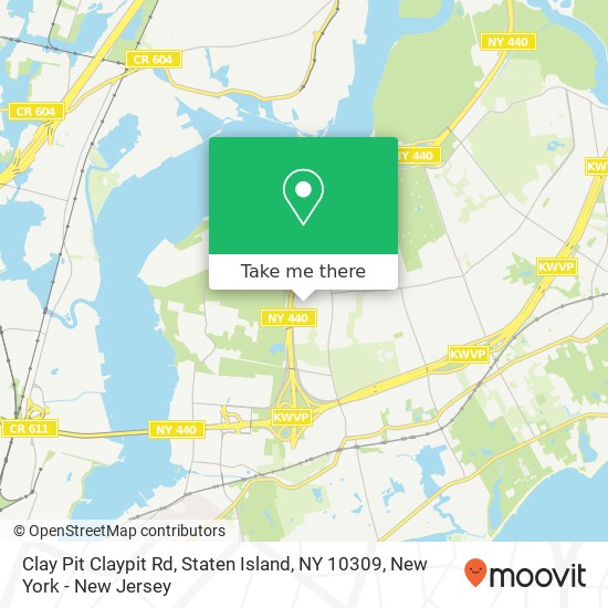 Mapa de Clay Pit Claypit Rd, Staten Island, NY 10309