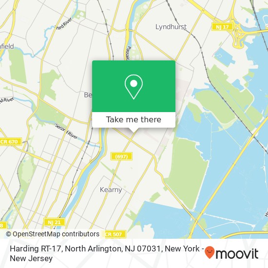 Harding RT-17, North Arlington, NJ 07031 map