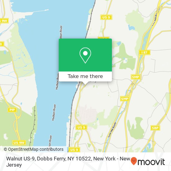 Mapa de Walnut US-9, Dobbs Ferry, NY 10522