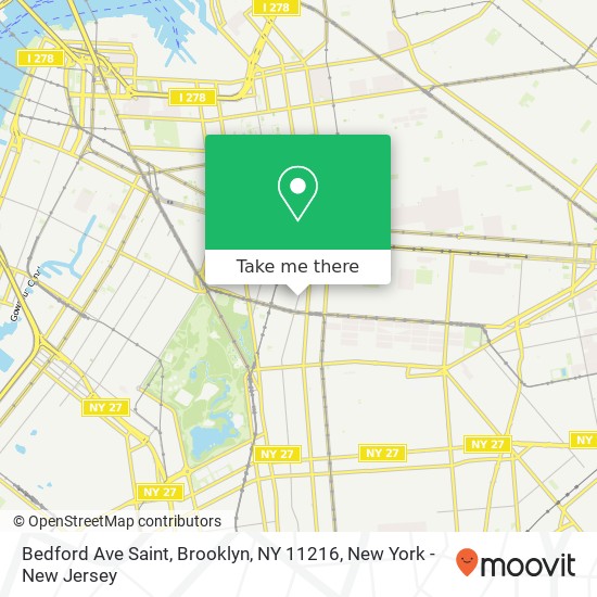 Bedford Ave Saint, Brooklyn, NY 11216 map